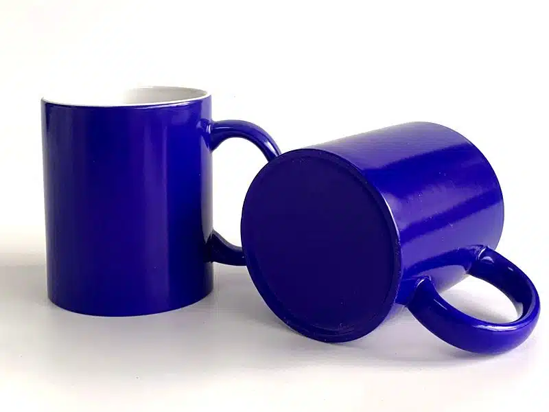 Sublimation 11oz glossy color changing mug-blue