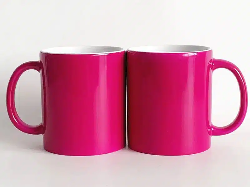 Sublimation 11oz color changing mug-rose red