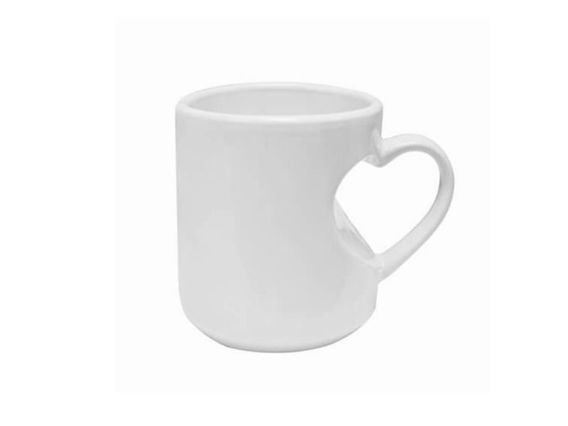 Sublimation heart shape handle mug