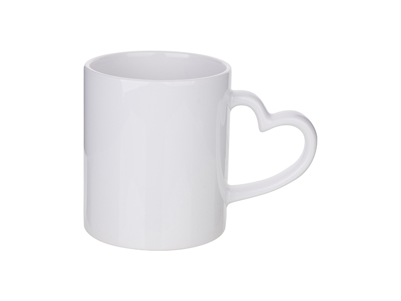 Sublimation 11oz heart handle mug