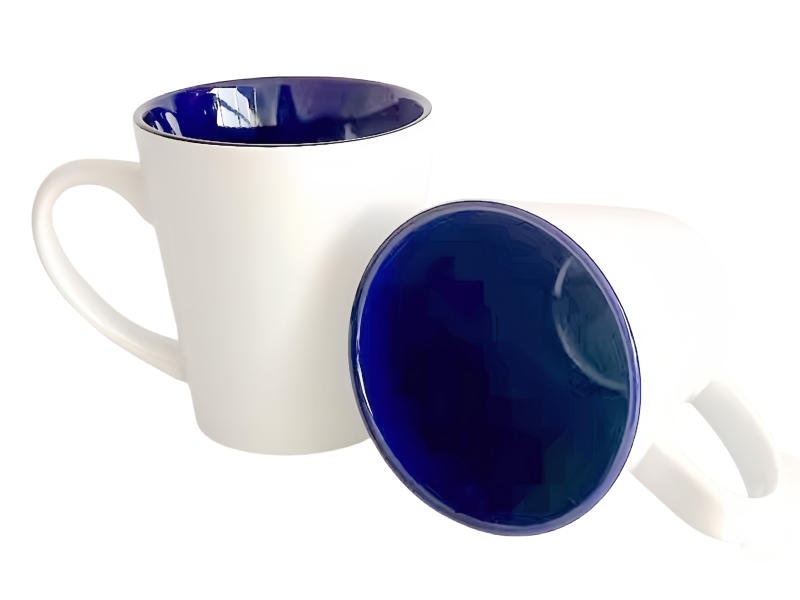 Sublimation 12oz latte inner two-tone mug-dark blue