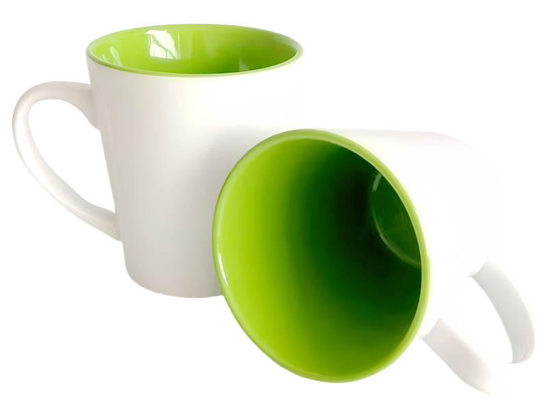 Sublimation 12oz latte inner two-tone mug-light green