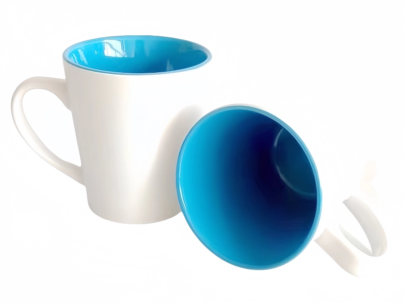 Sublimation 12oz latte inner two-tone mug-light blue