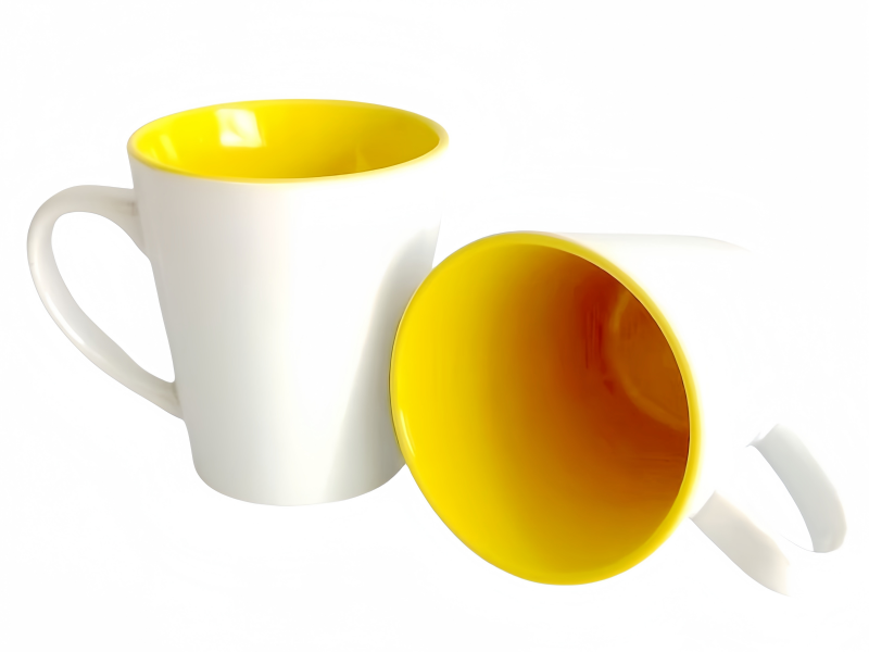 Sublimation 12oz latte inner two-tone mug-yellow