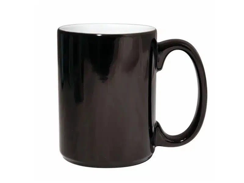 Sublimation 15oz glossy black color changing mug