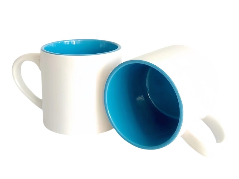 Sublimation 6oz two tone inner mug-sky blue