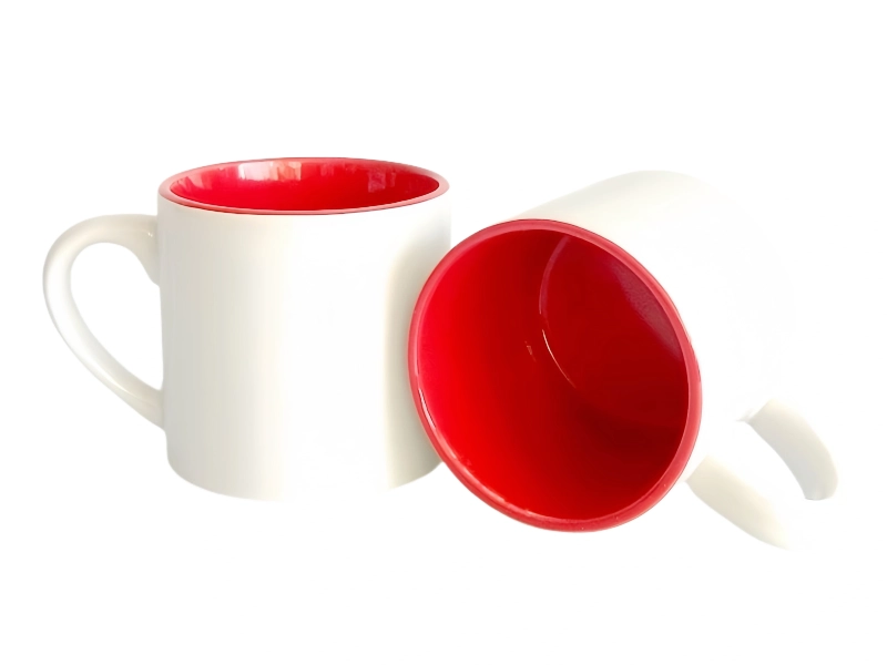 Sublimation 6oz two tone inner mug-red