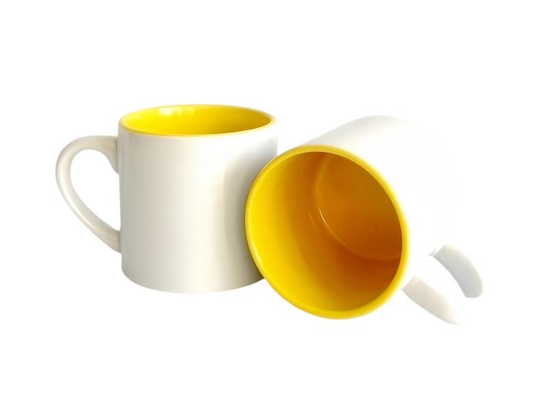 Sublimation 6oz two tone inner mug-yellow