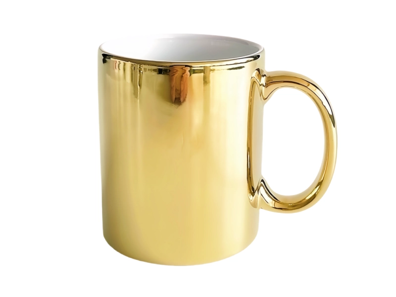 11oz metallic gold sublimation mug