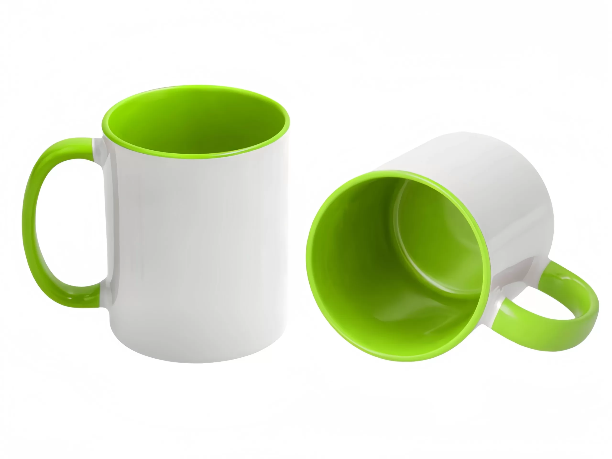 11oz light green inner handle sublimation mug