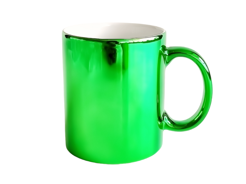 11oz metallic green sublimation mug