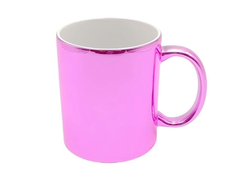 11oz metallic pink sublimation mug