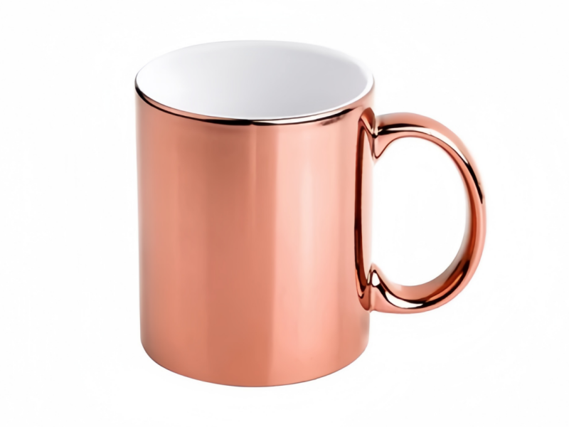 11oz metallic rose gold sublimation mug