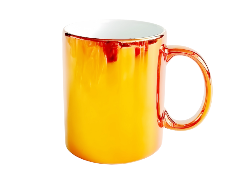 11oz metallic orange sublimation mug