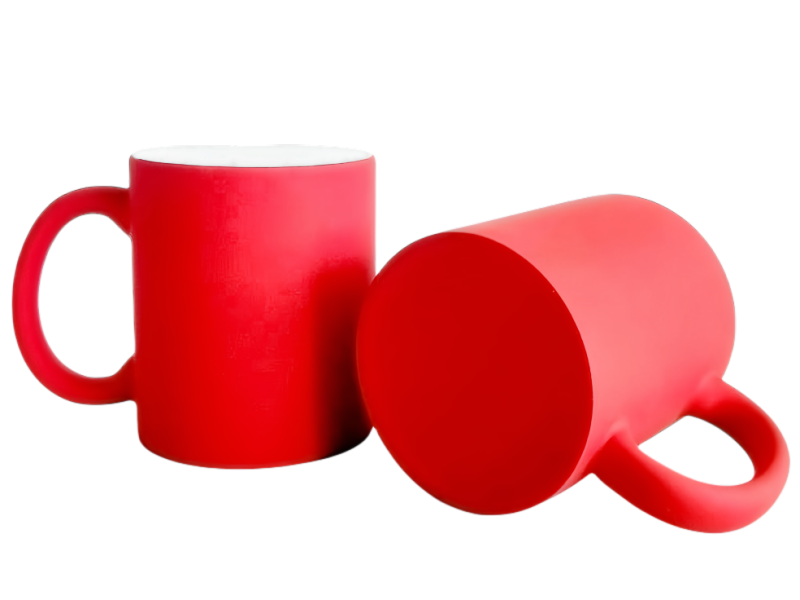 11oz red fluorescent neon sublimation ceramic mug