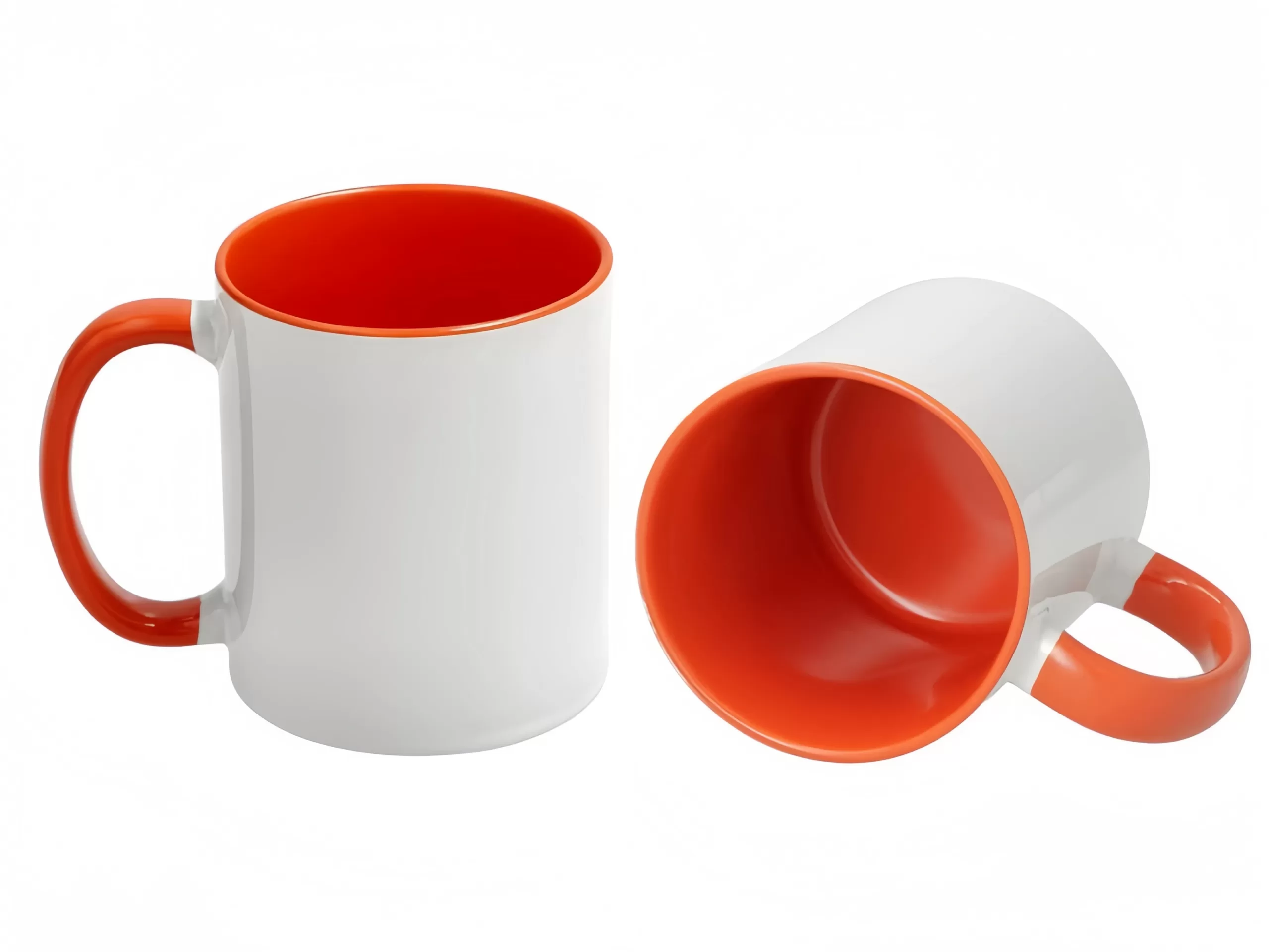 11oz orange inner handle sublimation mug