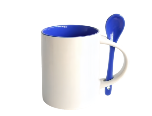 sublimation 11oz two tone spoon mug-dark blue