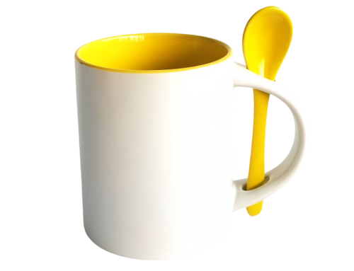 sublimation 11oz two tone spoon mug-yellow