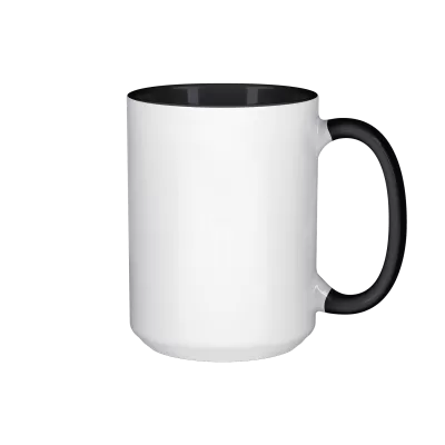 15oz inside and handle black color sublimaton ceramic mugs