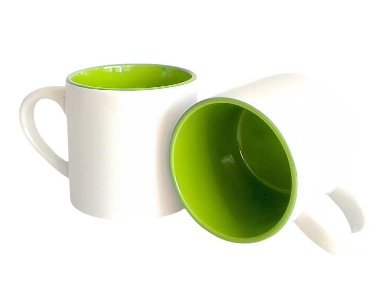 Sublimation 6oz two tone inner mug-green